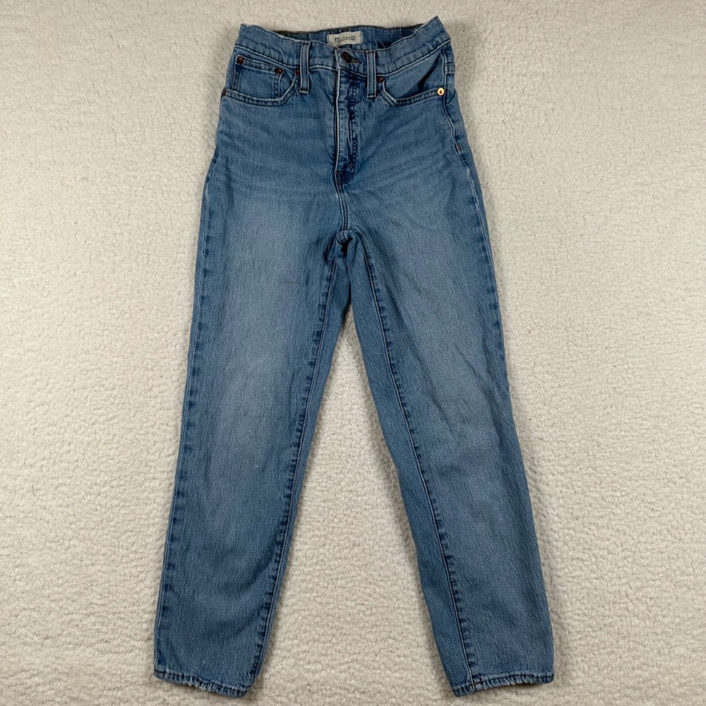 Madewell Classic Straight High Rise Jean Womens 25x27 Denim Pants Blue Timeless